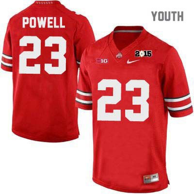 Ohio State Buckeyes Youth Tyvis Powell #23 Red Authentic Nike 2015 Patch College NCAA Stitched Football Jersey IO19A18DM